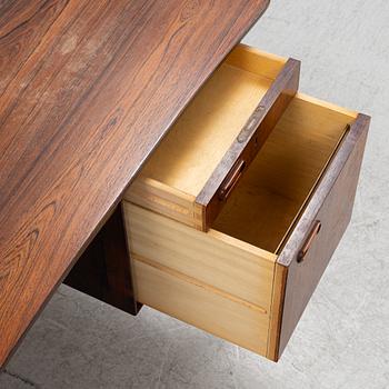 A rosewood-veneered desk, HP Hansen, Denmark, 1950's/60's.