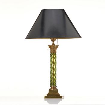 Bordslampa, omkring år 1900, Empirestil.