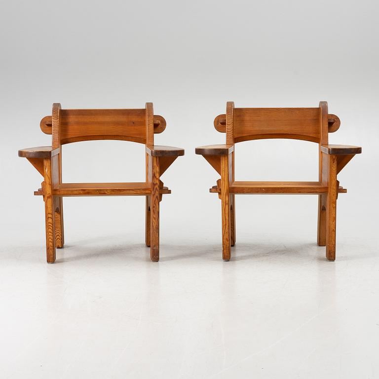David Rosén, a pair of 'Berga' armchairs, Nordiska Kompaniet, 1940s.