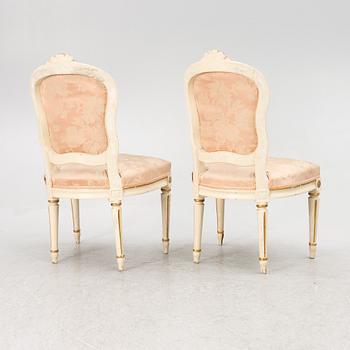 A pair of transition chairs, (Rococo-Gustavian), second half of the 18th Century.