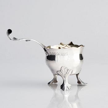 A Swedish Rococo silver Creamer, mark of Hobert Scharén, Vadstena 1777.