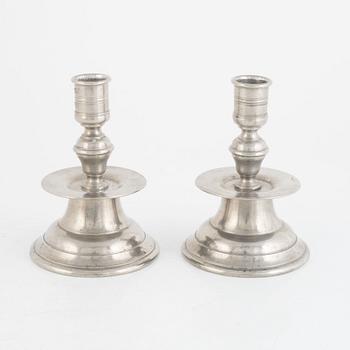 Firma Svenskt Tenn, a pair of pewter candlesticks model "337", Stockholm 1937.