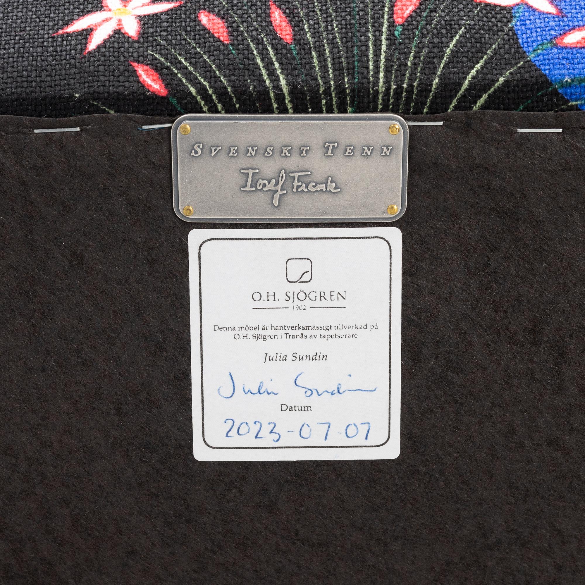 Josef Frank, armchair, model 336, Firma Svenskt Tenn.