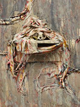 Jan Håfström, “TAL-objekt (kraniet på hyllan)”.