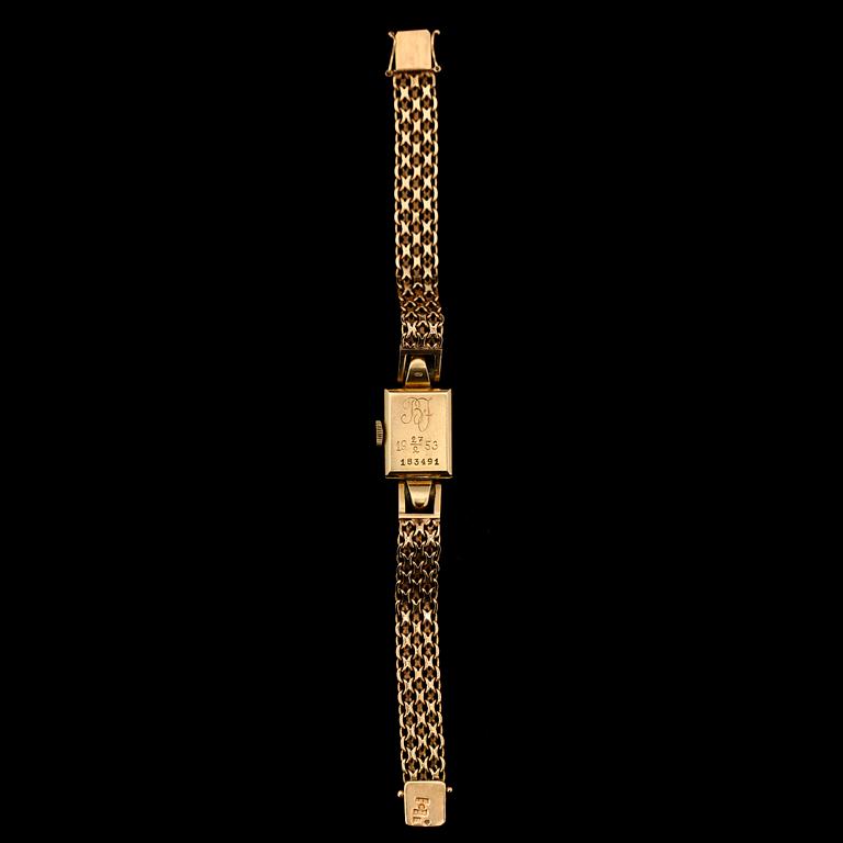 ARMBANDSUR, 18K guld, Marvin, 1900-talets mitt. Total vikt ca 26 g.