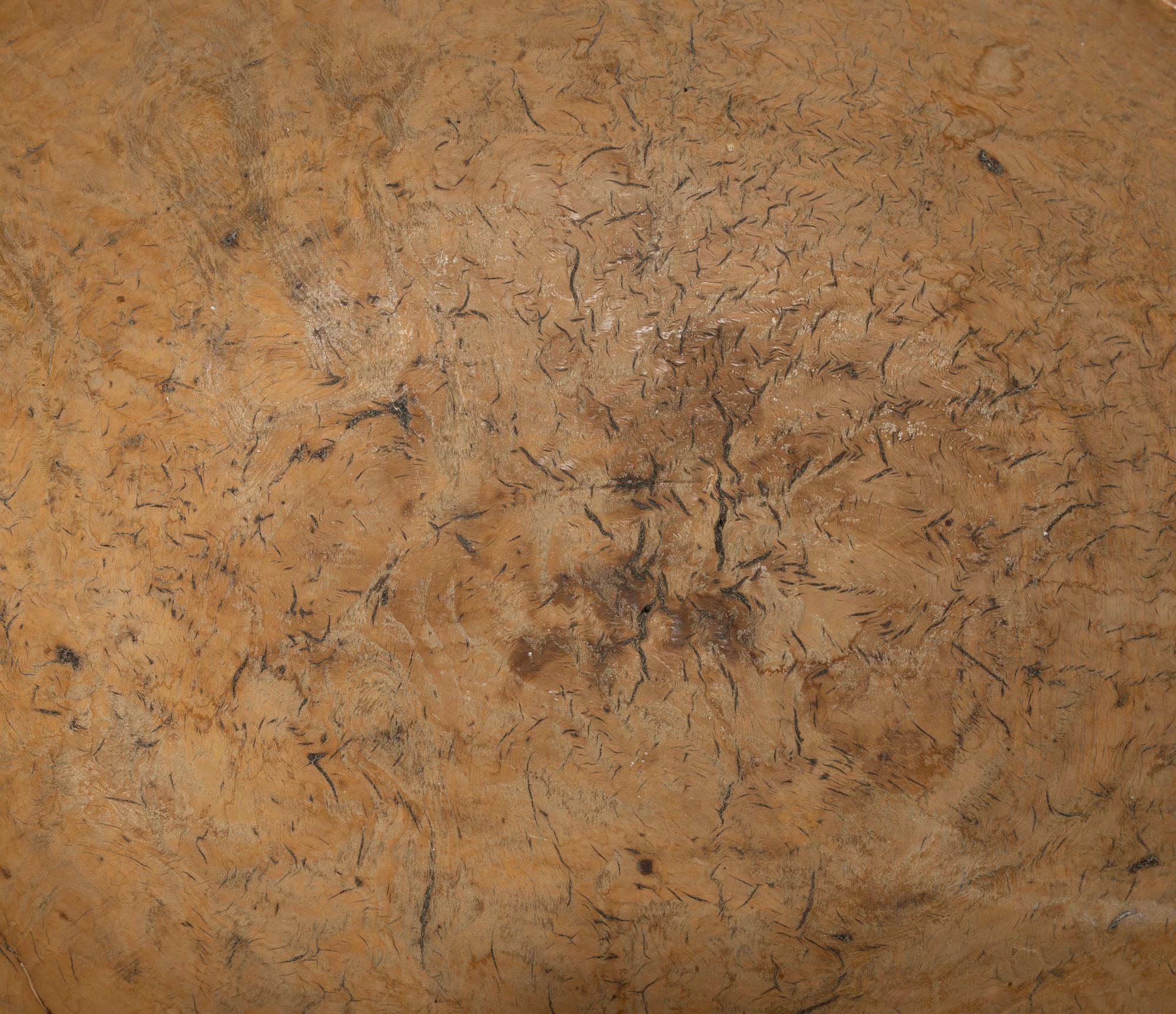 A Swedish burl bowl, dated 1796.