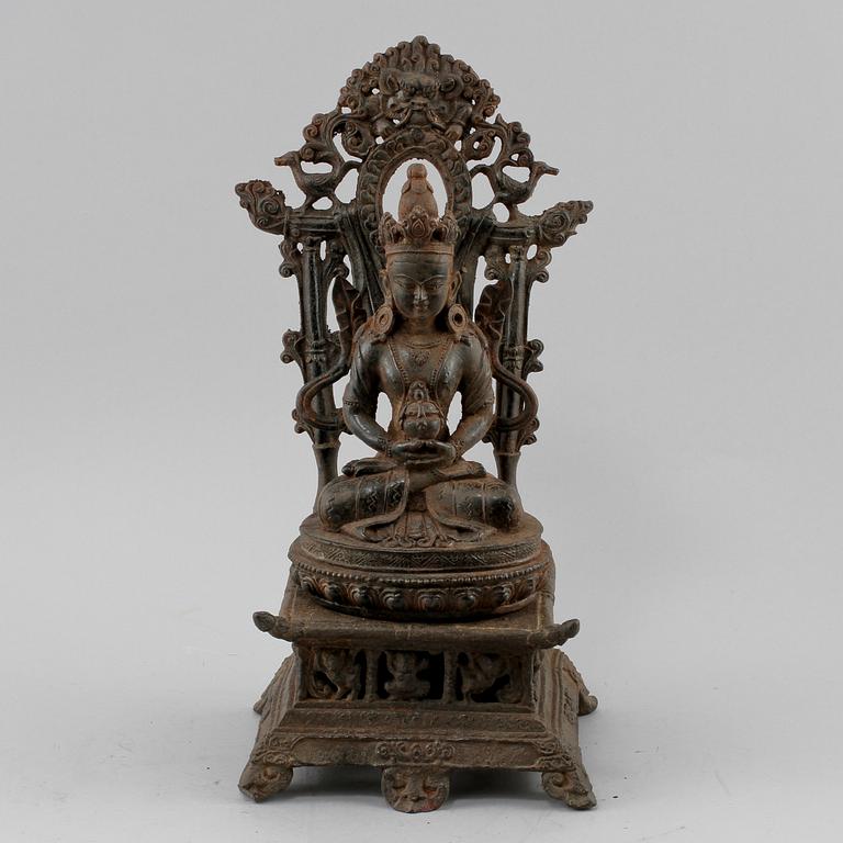 FIGURIN, patinerad metall, orientalisk, 1900/2000-tal.