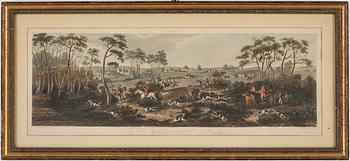 GRAVYRER, 4 st, handkolorerade, England, 1800-talets första hälft.