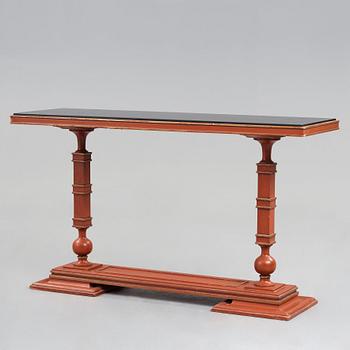 Axel Einar Hjorth, an 'Åbo' console table carved and lacquered in Chinese red , Nordiska Kompaniet, Sweden 1930.