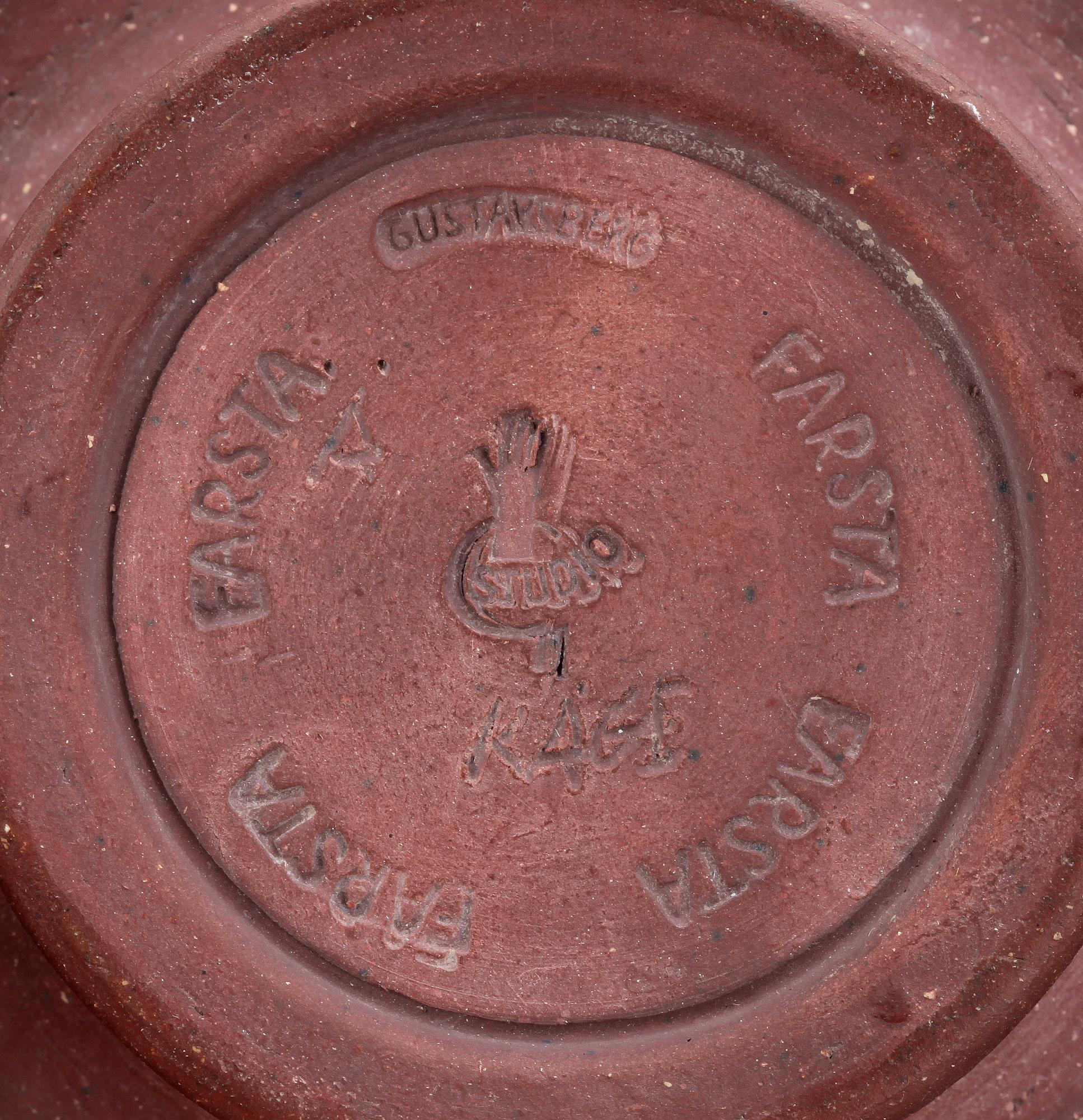 SKÅLAR, 2 st, stengods, "Farsta", Wilhelm Kåge, Gustavsberg.