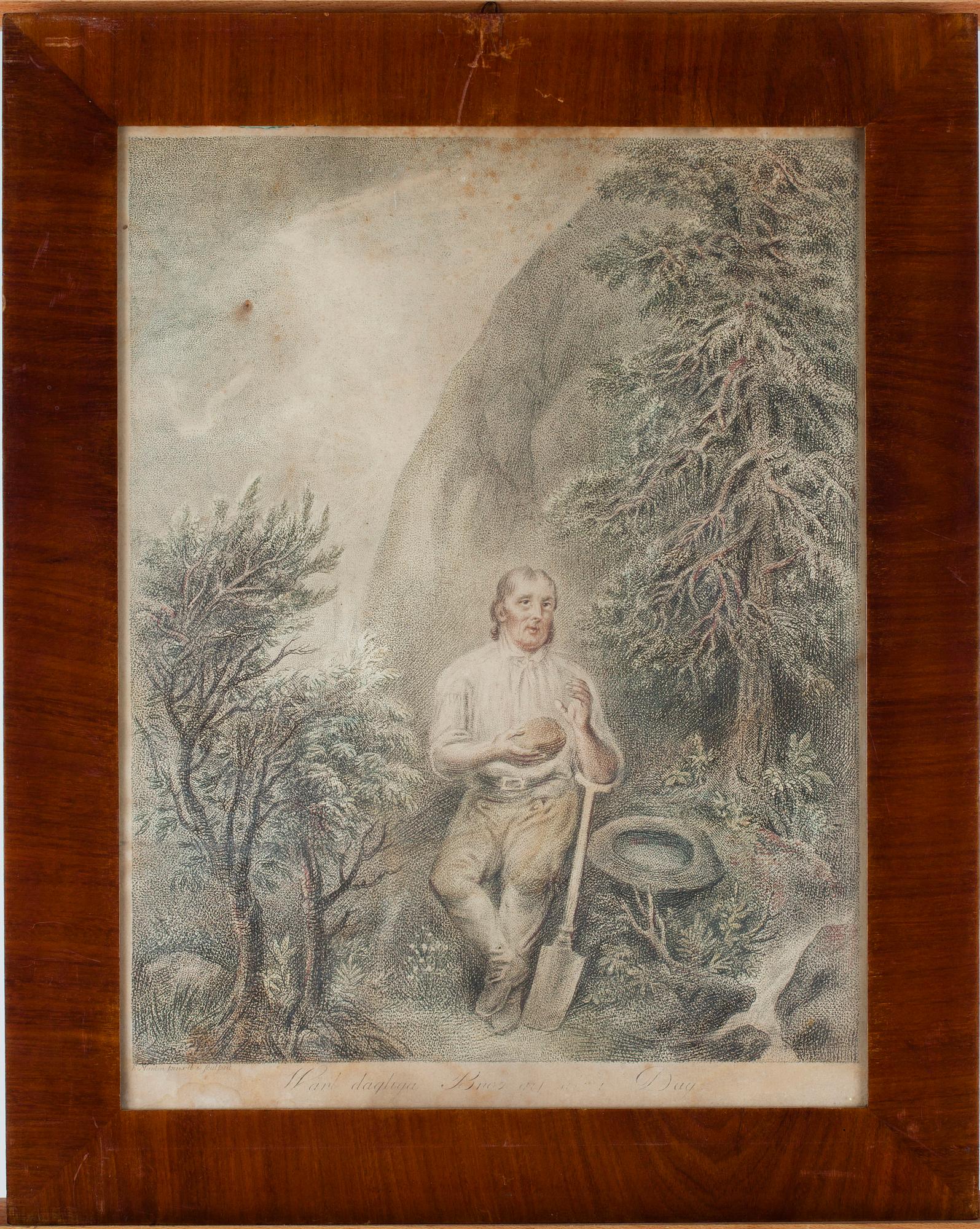 ELIAS MARTIN, 10 st, gravyrer "Fader vår"-serien, tidigt 1800-tal.