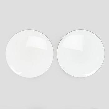 Arne Jacobsen, ceiling lamps/wall lamps, a pair, "AJ-Eklipta", Louis Poulsen, Denmark.