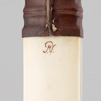 Per Anders Nutti, a reindeer antler knife, signed.