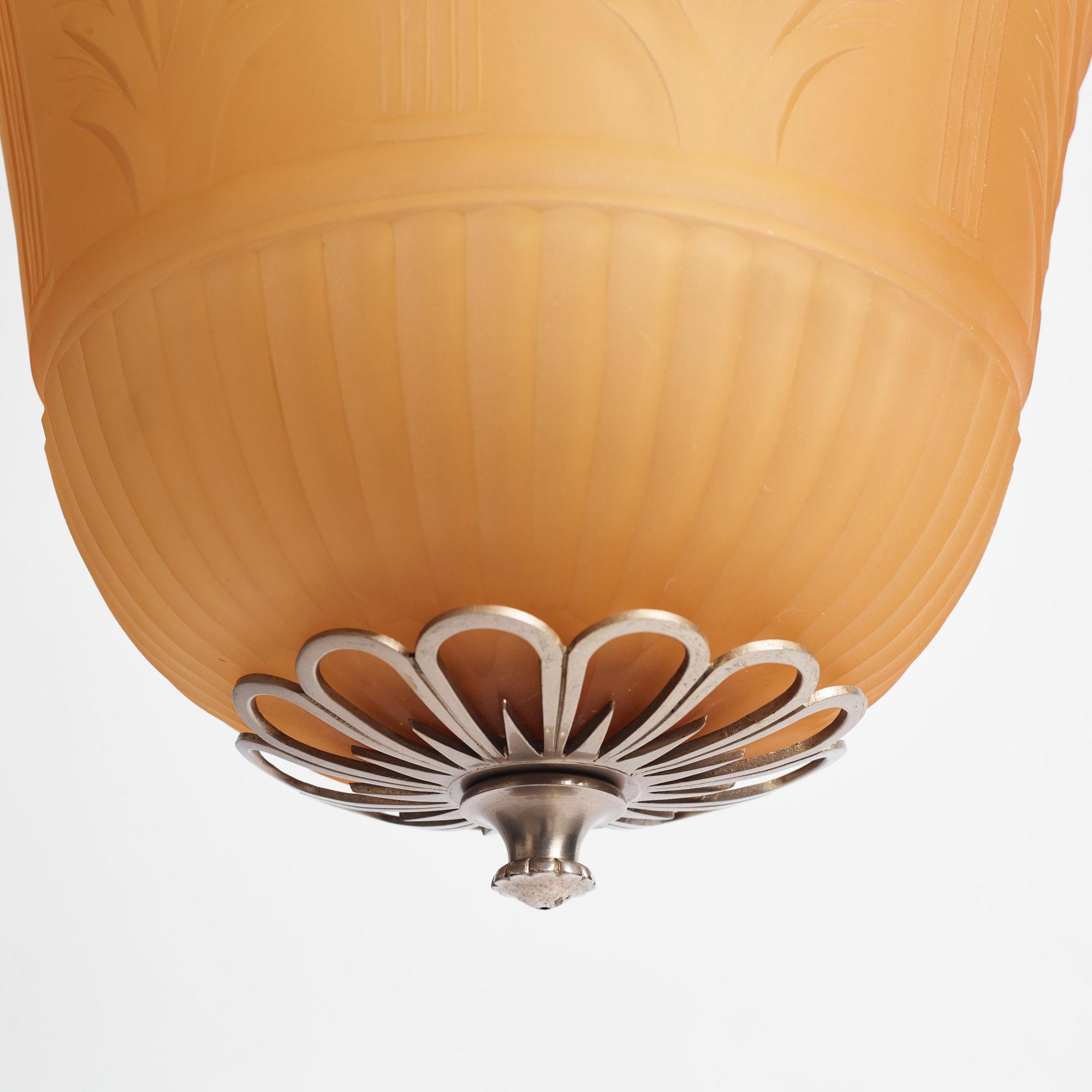 Edward Hald, a chandelier model "HD 55", Orrefors, ca 1928.