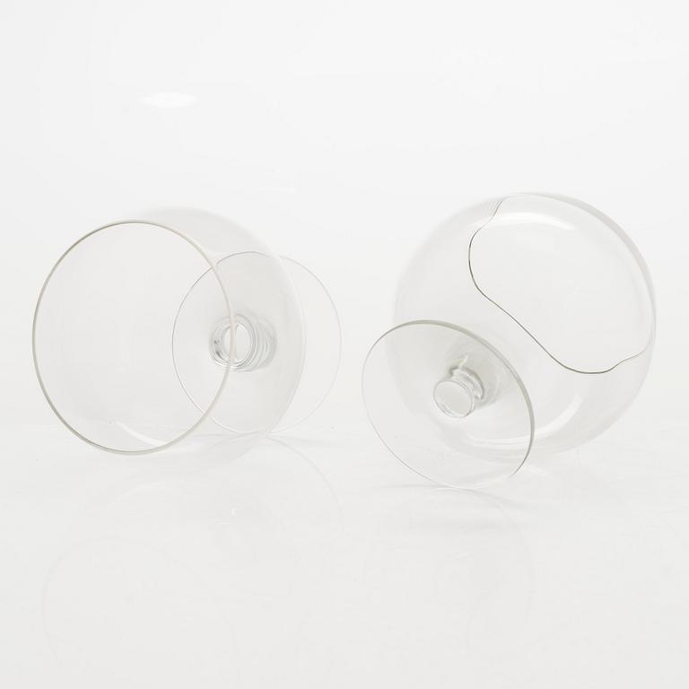 Saara Hopea, a set of 8 caviar bowls, model 1331, Nuutajärvi Notsjö. Designed in 1953.