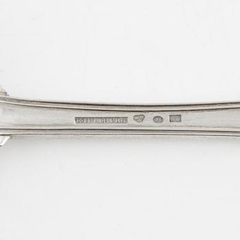 Skedar,  12 st, silver, bla av Johan Jacob Ulfsberg,  Nyköping 1813.