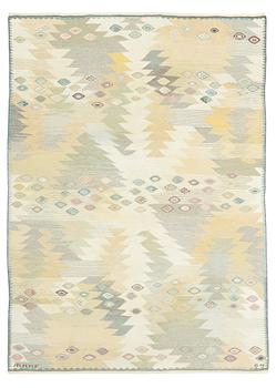 597. RUG. "Tånga, ljus". Tapestry weave. 226,5 x 163,5 cm. Signed AB MMF BN.
