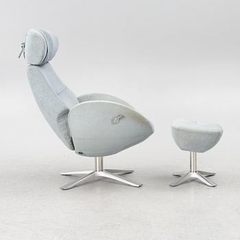 Jahn Aaamod, fåtölj med fotpall, Globe, Conform.