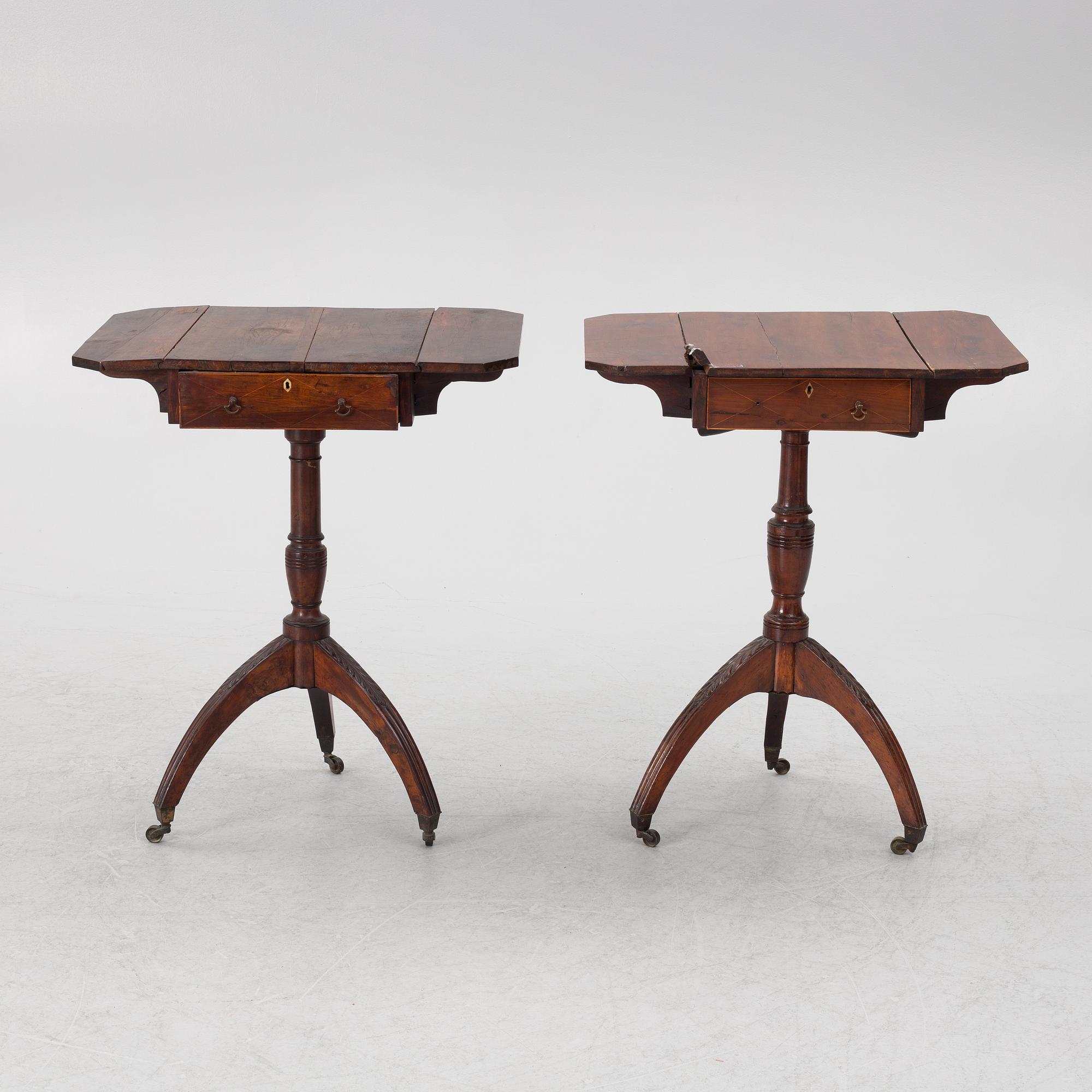 A pair of tables, England, early 19th century.