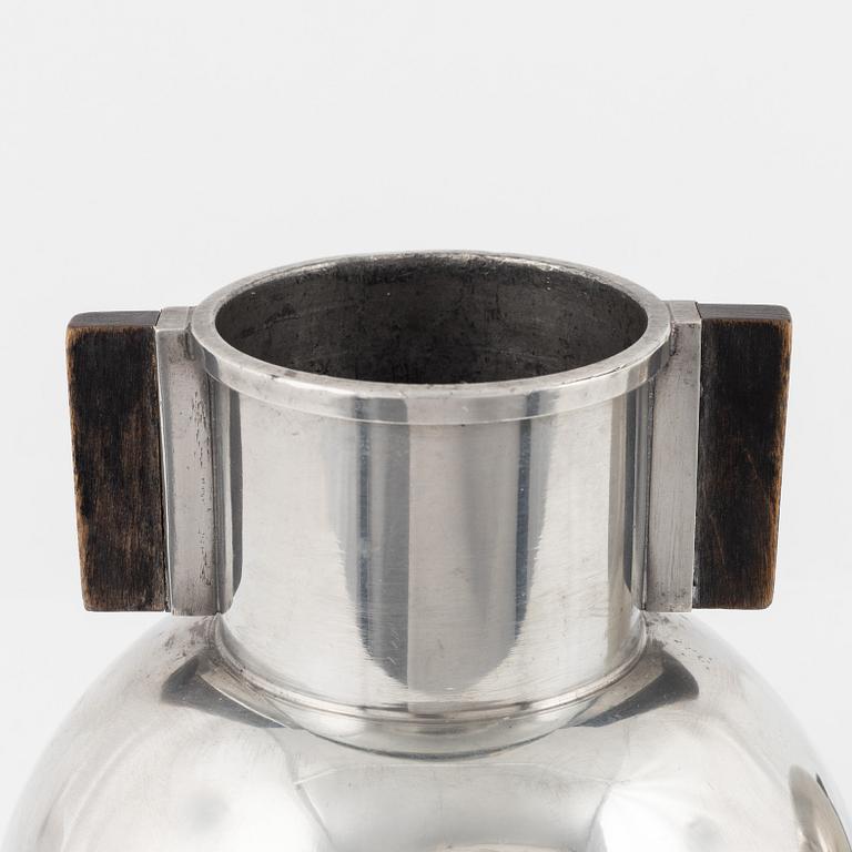 Jacob Ängman, vaser, ett par, tenn, funkis, GAB, 1936-37.