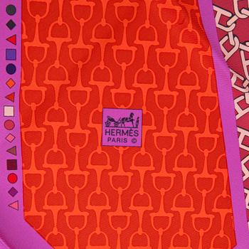 HERMÈS, pouchette / scarf, "Carré en cravattes".