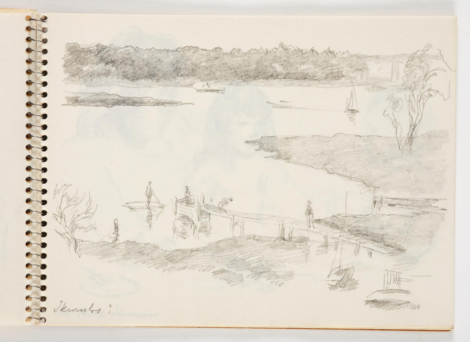 Lotte Laserstein, 4 skissböcker med blyertsteckningar.