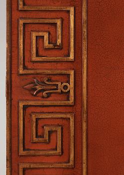 An Axel Einar Hjorth red lacquered wardrobe, 'Åbo', Nordiska Kompaniet 1929.