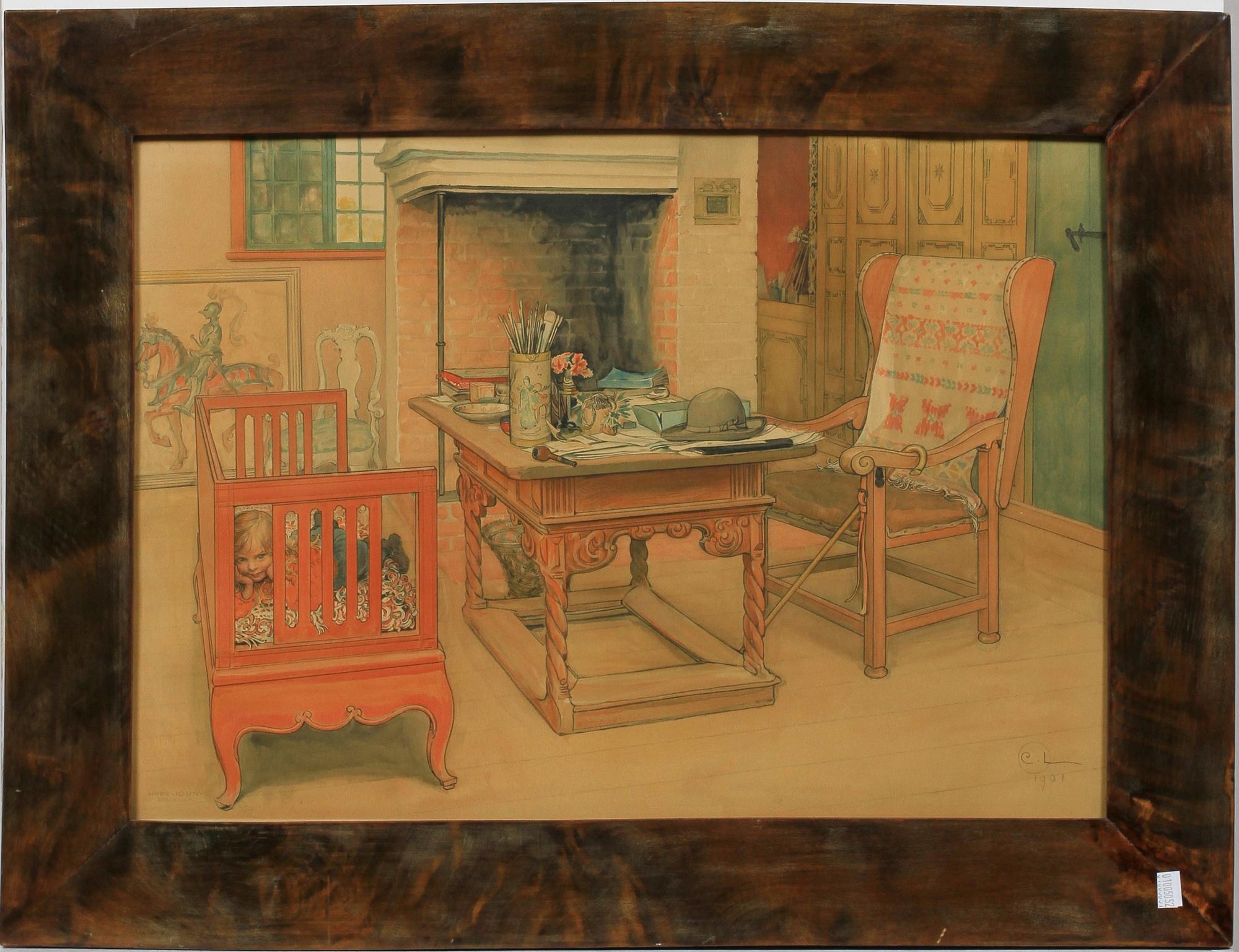 CARL LARSSON, efter, färglitografi, Idun, Stockholm, monogramssign o dat 1901 i trycket.