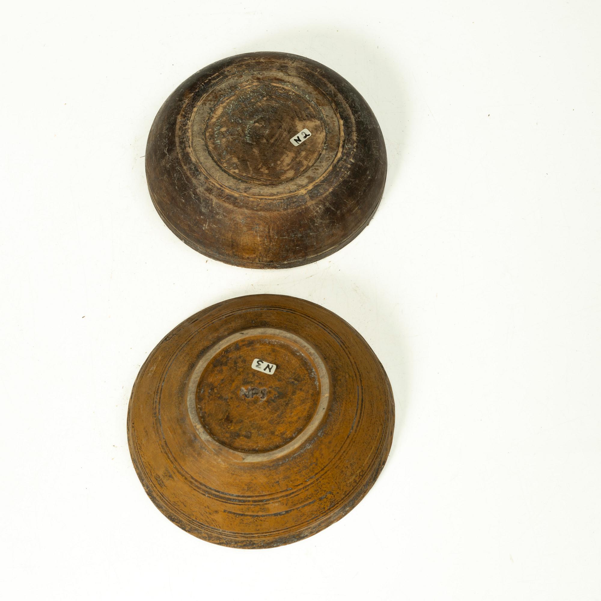 Bowls, 5 pcs, folk art, 19th century.