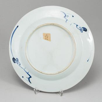 A group of ten blue and white dishes, Qing dynasty, 18th-19th century.