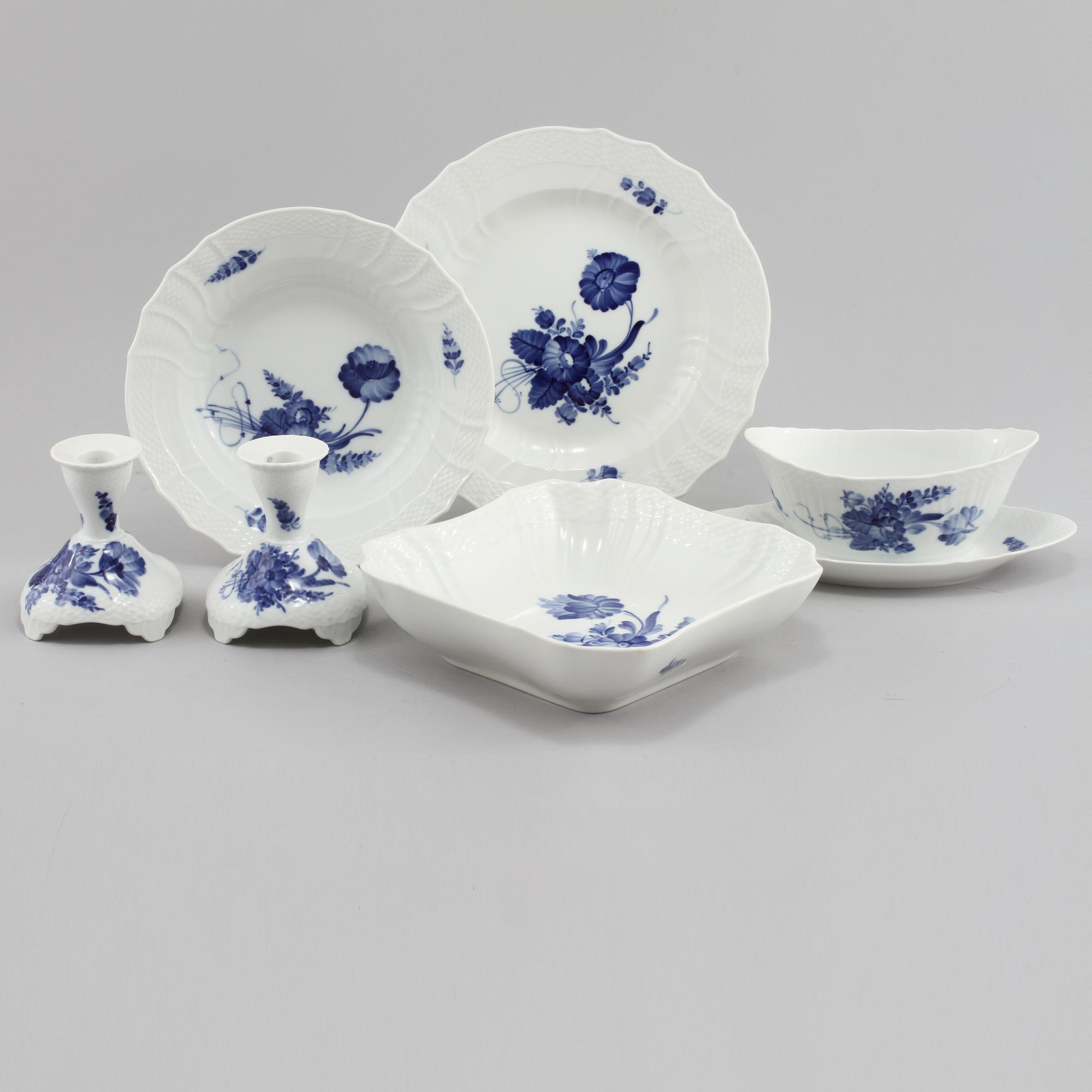 SERVISDELAR, 20 st, porslin, "Blå Blomst", Royal Copenhagen, 1900-talets andra hälft.