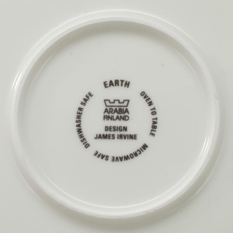 KRUKOR PÅ FAT, 5 st, porslin, "Earth", design James Irvine, Arabia Finland 2001.