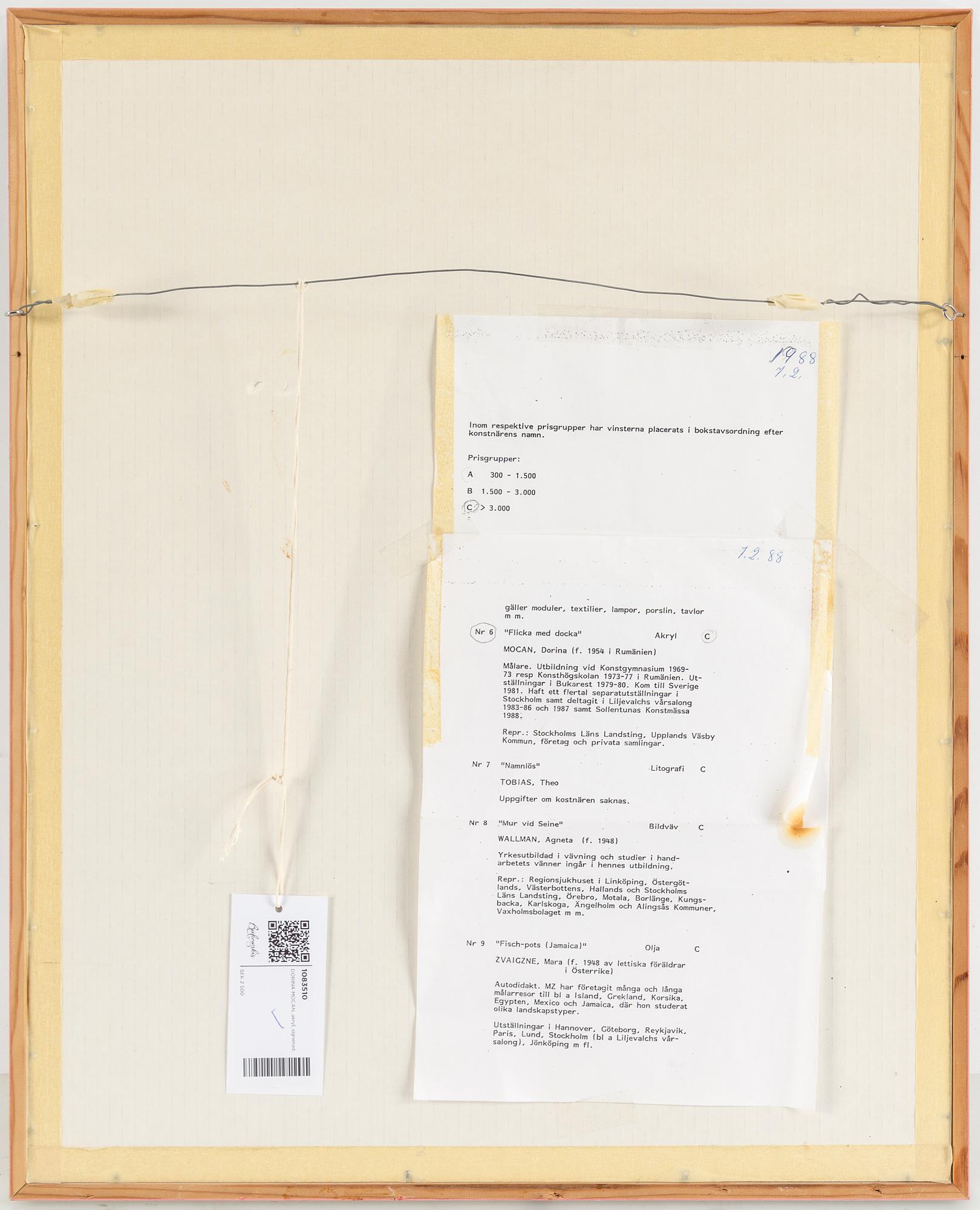 DORINA MOCAN, akryl, signerad.