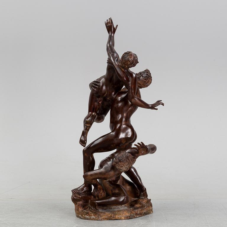 Giovanni Bologna, efter. Skulptur. Brun/röd patinerad brons, höjd 120 cm.