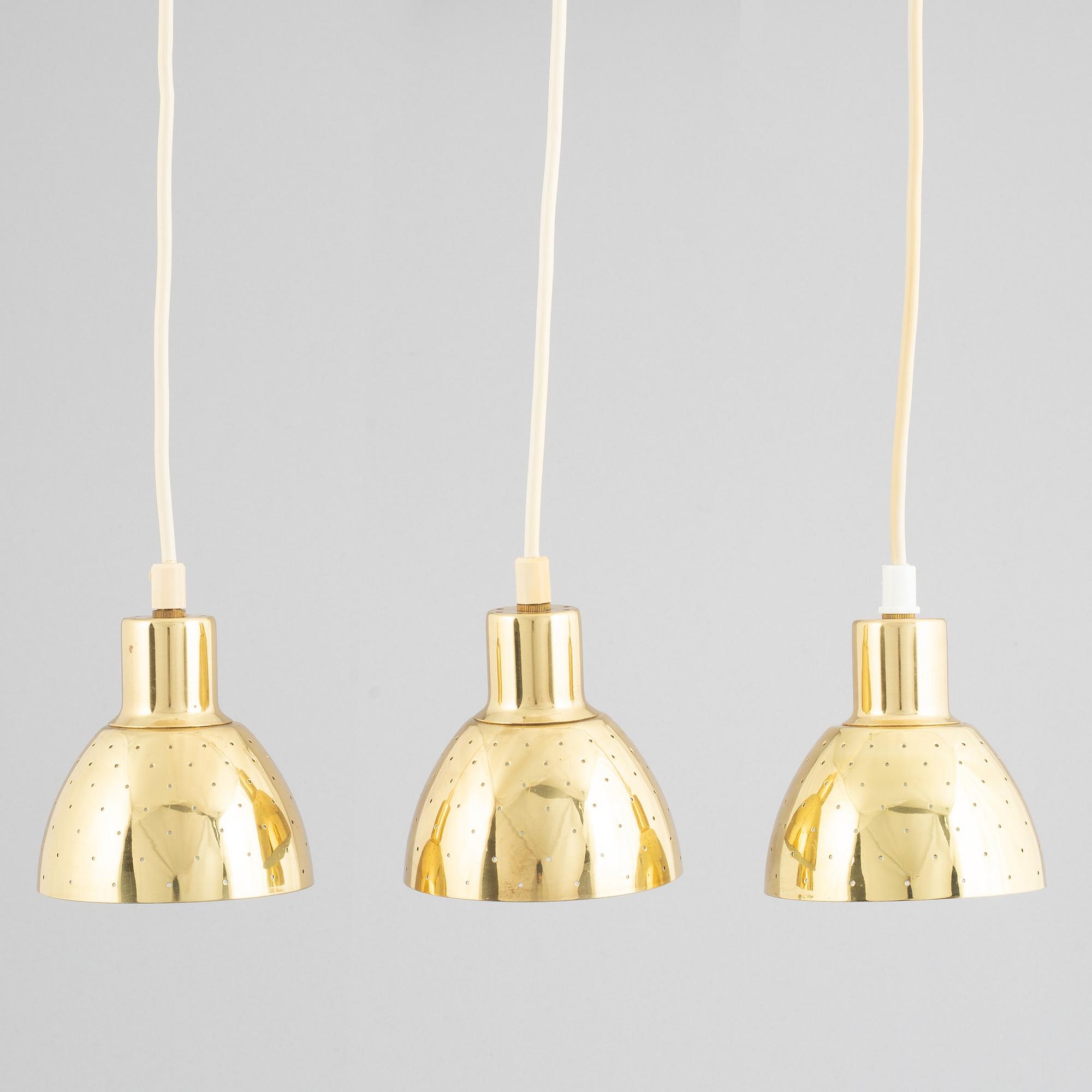 Hans-Agne Jakobsson, three model "T-618" ceiling lamps, Markaryd, Sweden.