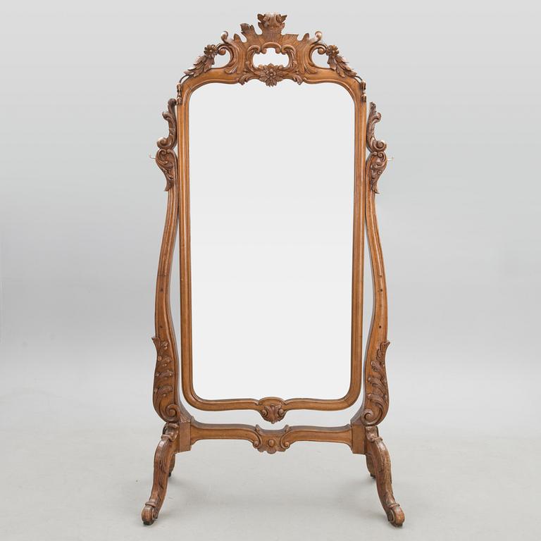 A mid-19th Century full length neo rococo mirror.