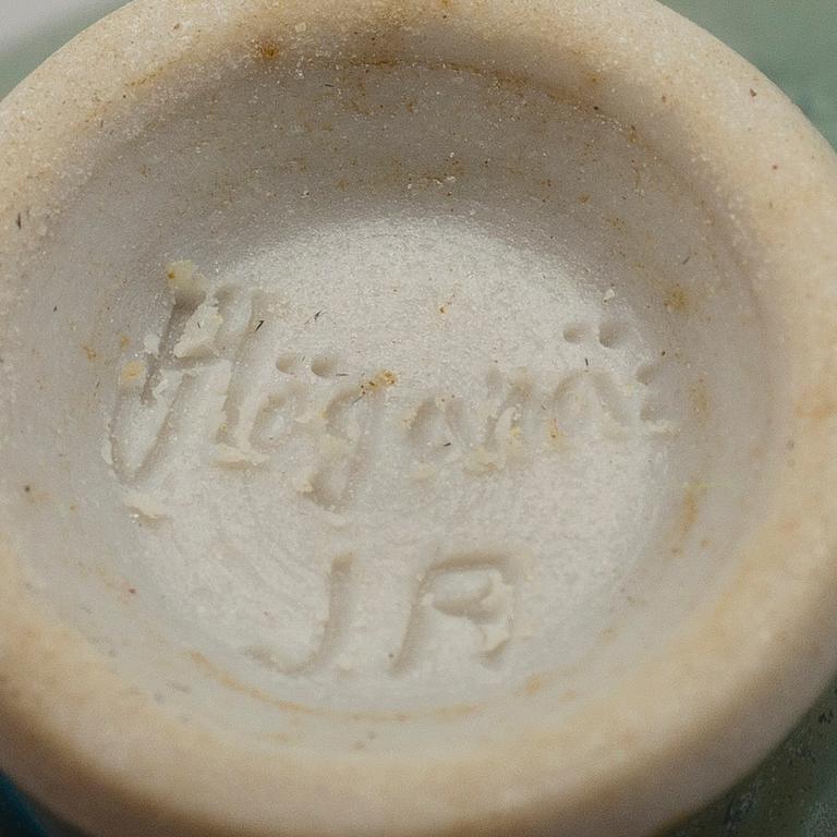 MINIATYRER, 6 st, keramik, signerade Friberg, Höganäs och ES.