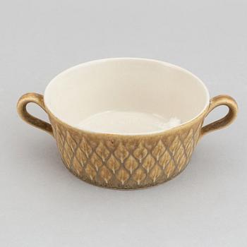 Jens Quistgaard, a part 'Relief' coffee and tea stoneware service, 40 pieces, Kronjyden Nissen/Bing & Gröndahl, Denmark.