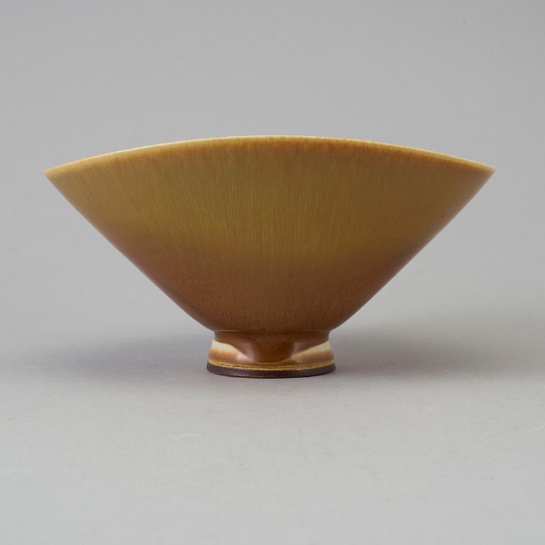 A second half of the 20th century signed stoneware bowl by Berndt Friberg for Gustavsberg.