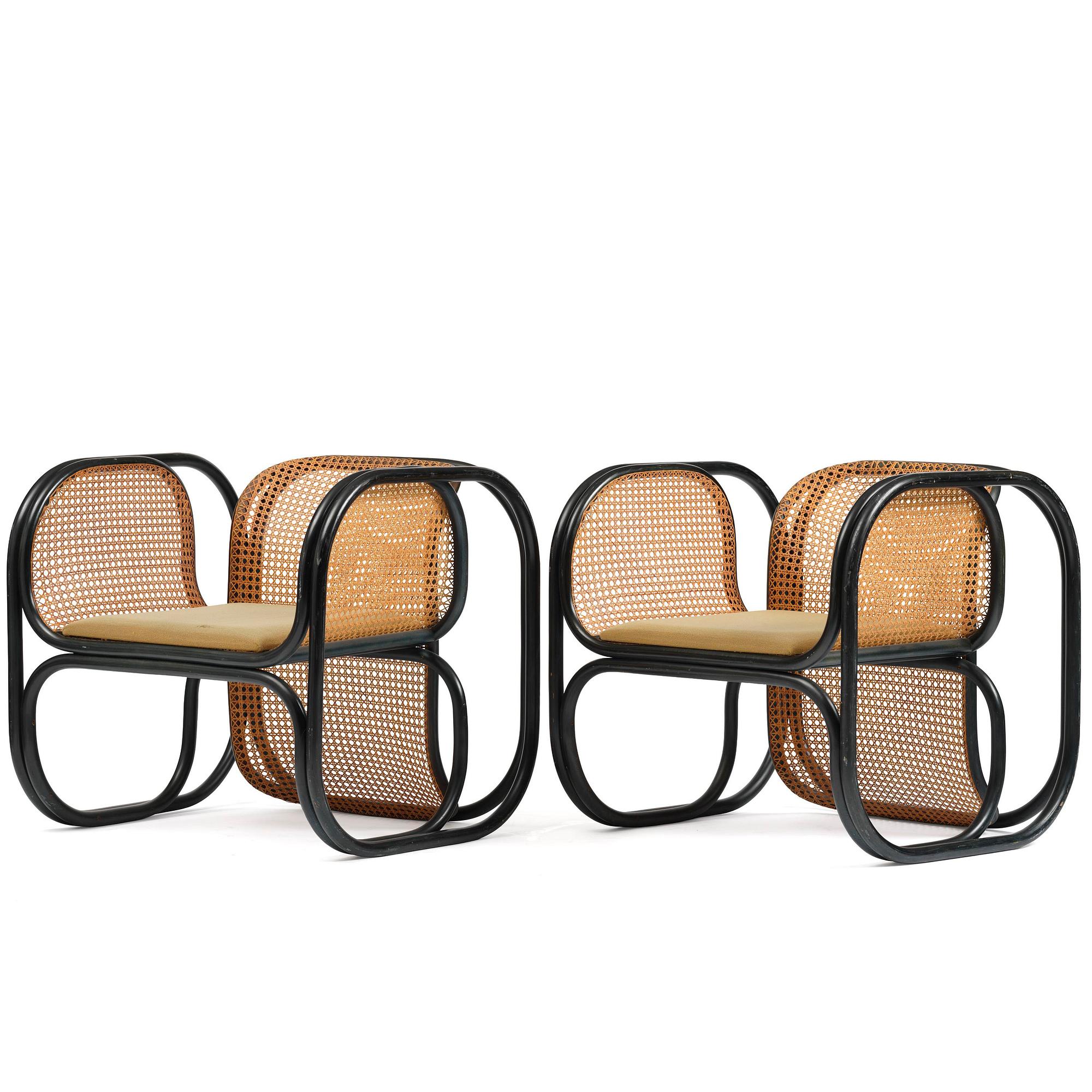 Jan Bocan, fåtöljer, ett par, Thonet, utförda för Tjeckoslovakiska ambassaden, Stockholm, 1972.