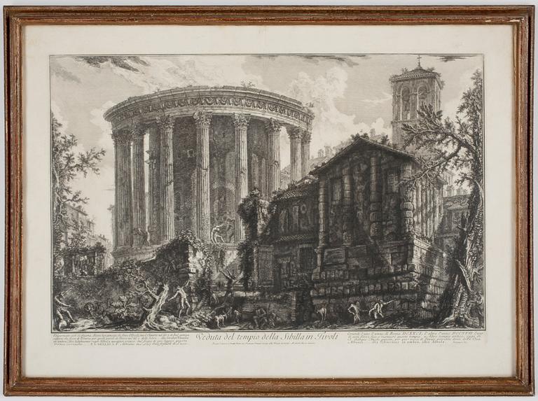 GIOVANNI BATTISTA PIRANESI, 2 st efter, etsningar, 17/1800-tal.