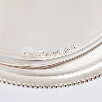 Bestickuppsättning, 21 delar "Chippendale", och 11 st glasunderlägg, silver, Åbo och Tavastehus 1983-90 samt 1964.