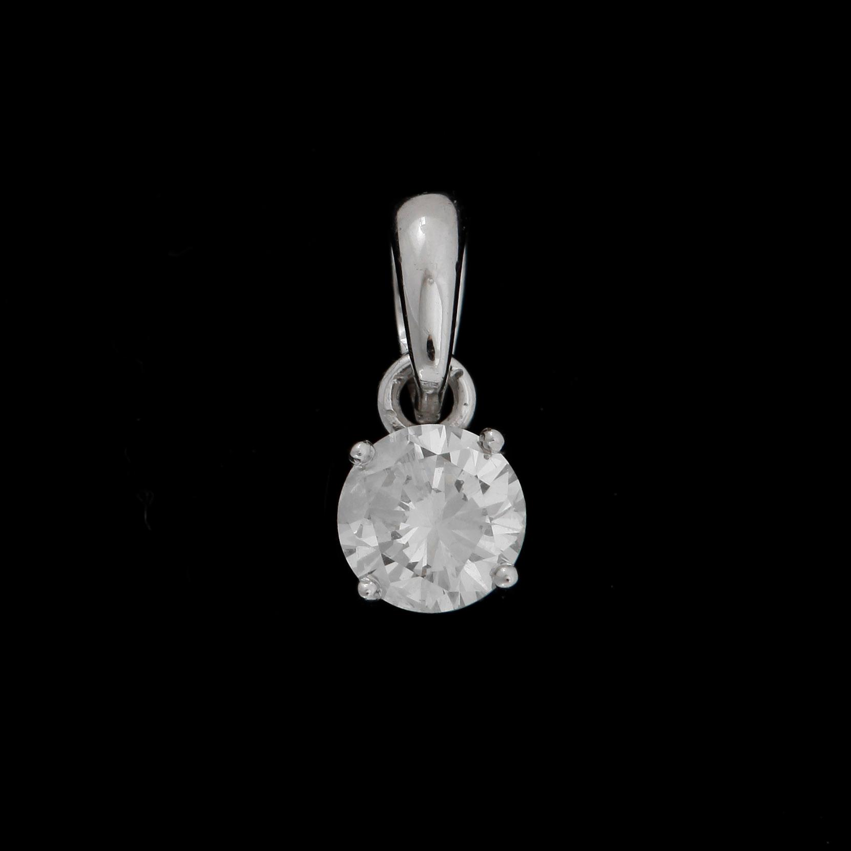 HÄNGE, vitguld 18K, diamant ca 0.40 ct, kvalitet ca H-I/I.