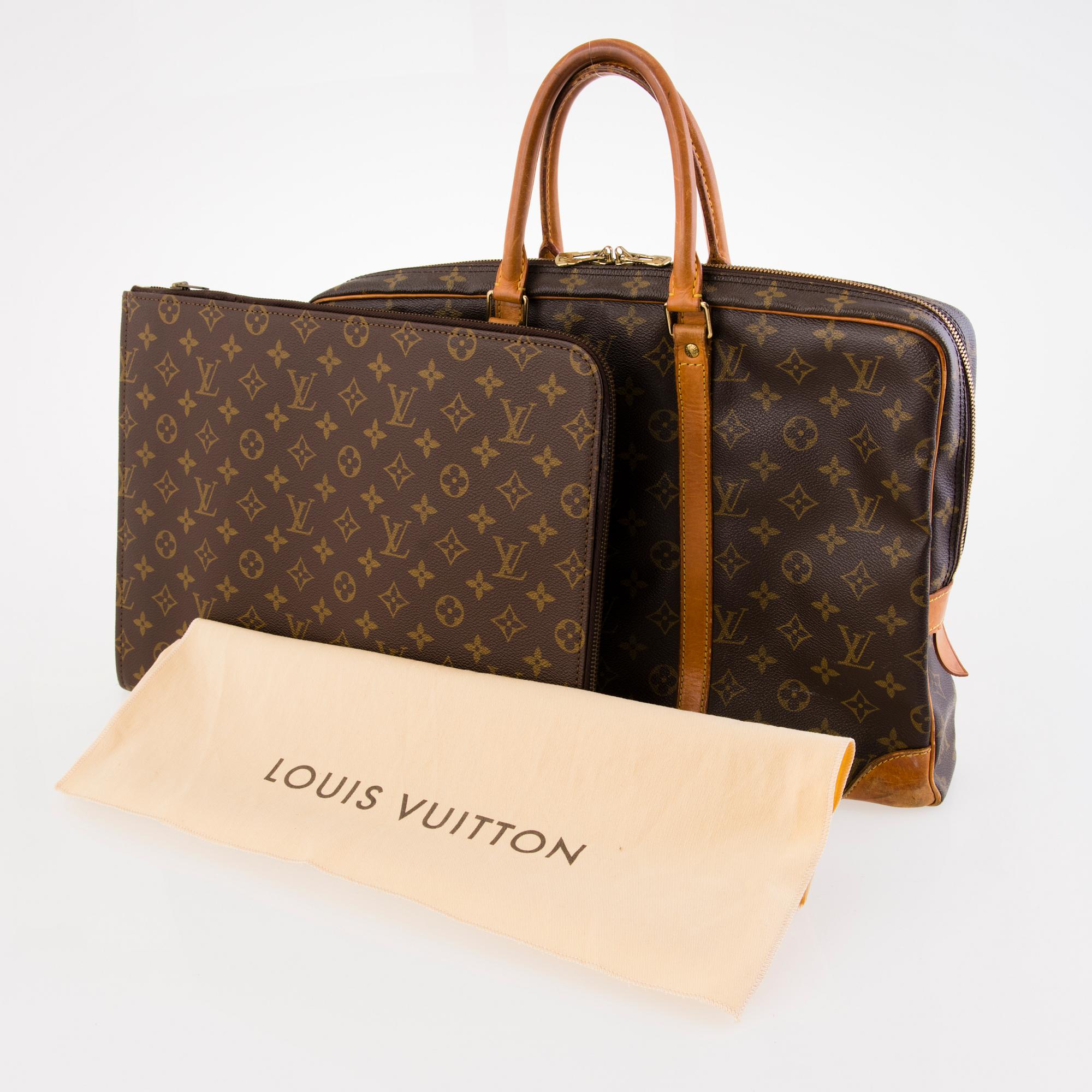 LOUIS VUITTON, "Port Documents Voyage" Portfölj samt Document Holder.