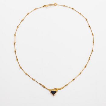 Björn Weckström, "Kalypso", a 14K gold and spectrolite necklace. Lapponia 1984.