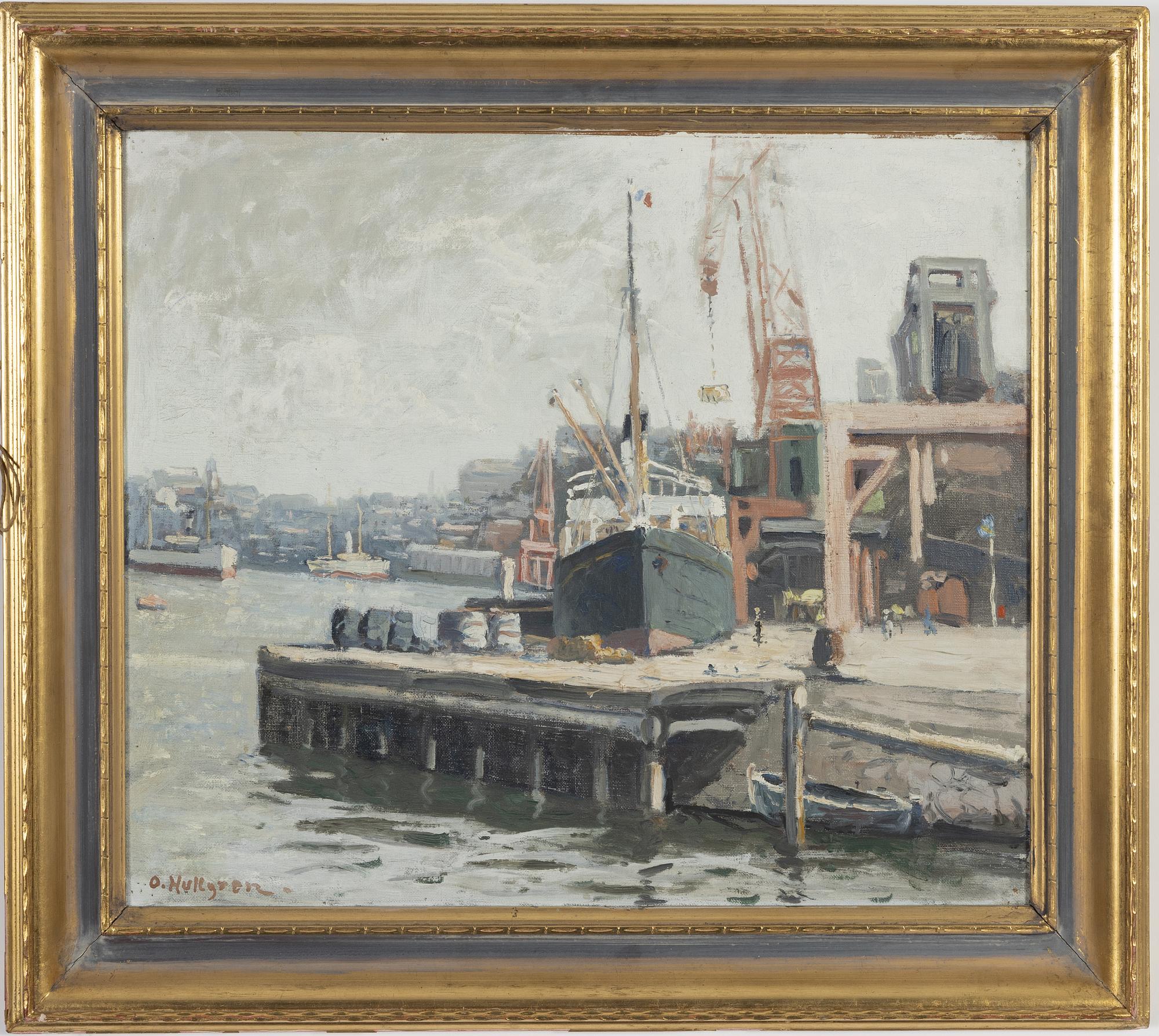 Oscar Hullgren, oil on canvas laid on panel, signed.