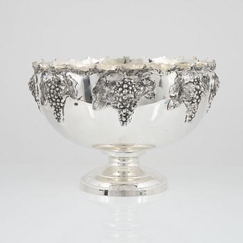 Wine cooler, nickel silver, later part of the 20th century.