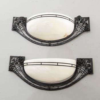 Vägglampor ett par Art Nouveau-stil 1900-talets slut.