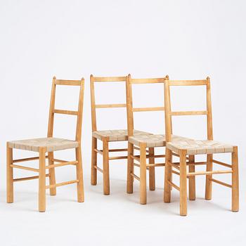 Gunnar Asplund, a set of four chairs for the Stockholm City Library, Nordiska Kompaniet ca 1928.