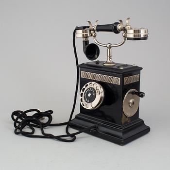 A telephone by Telegrafverkets verkstad in Nynäshamn, early 20th century.